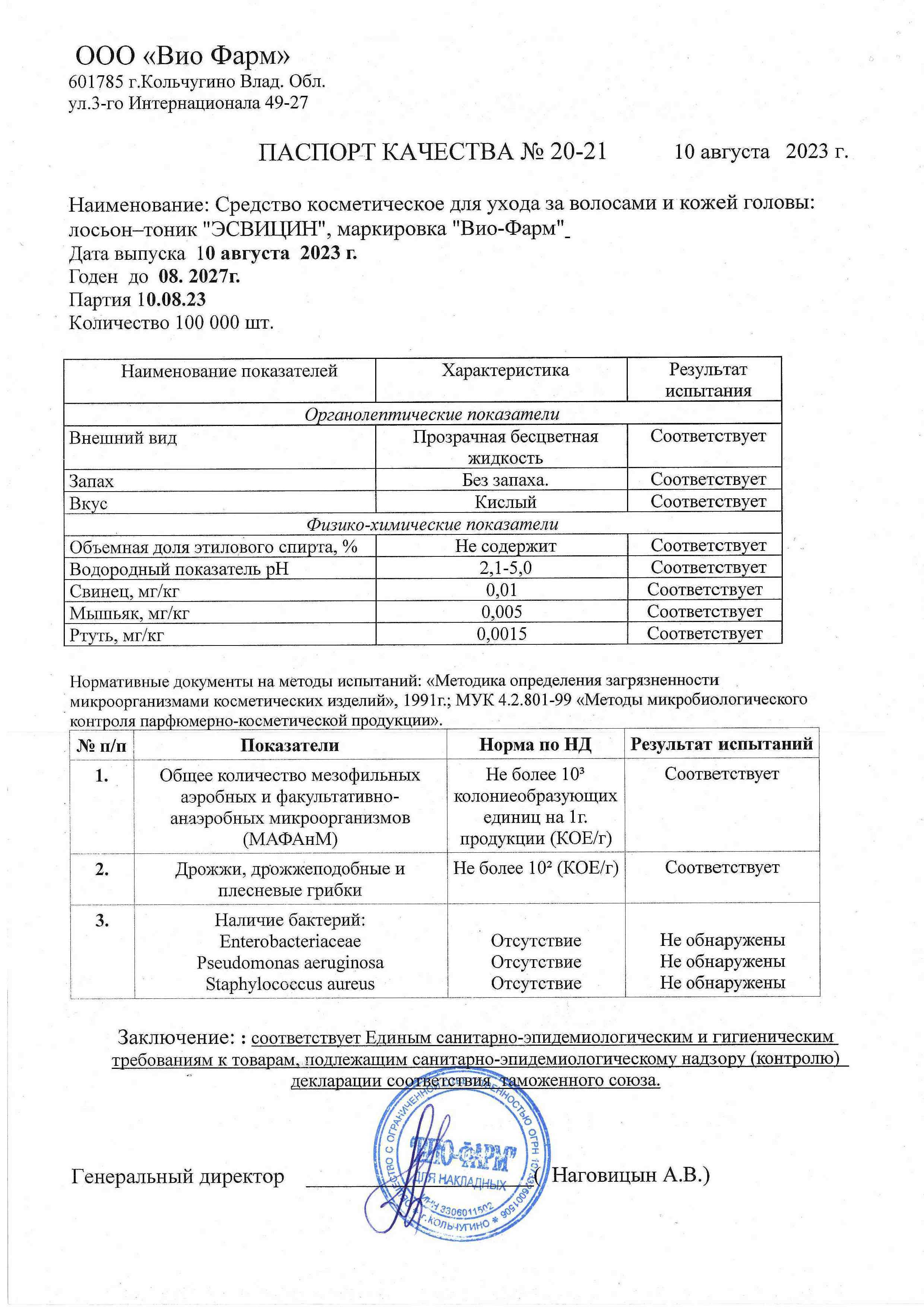 Паспорт №082023